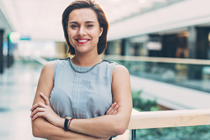 woman standing with crossed arms