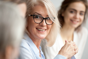 woman in a meeting