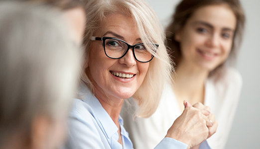 woman in a meeting